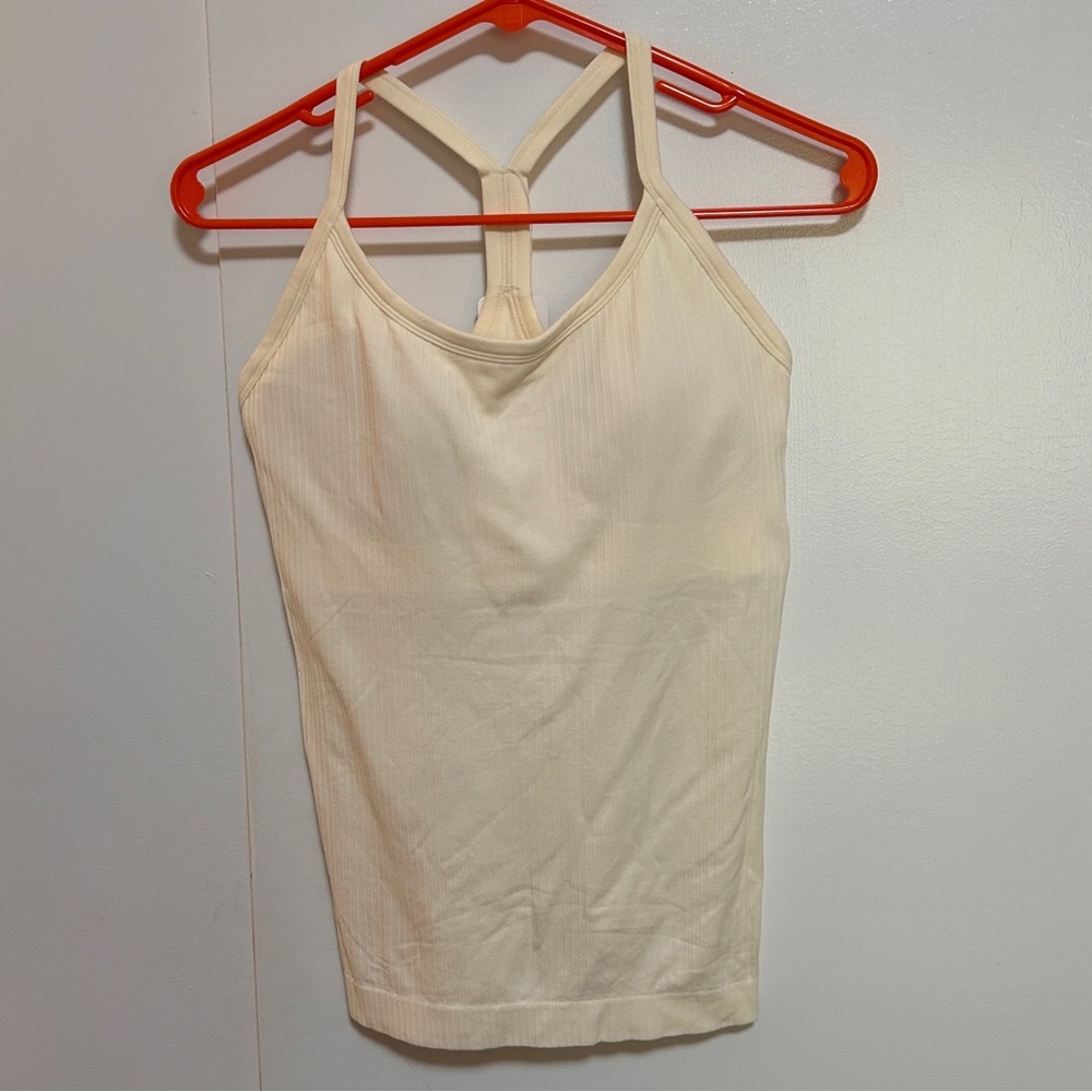 CRZ Yoga Cream Full Length Tank Top NWT